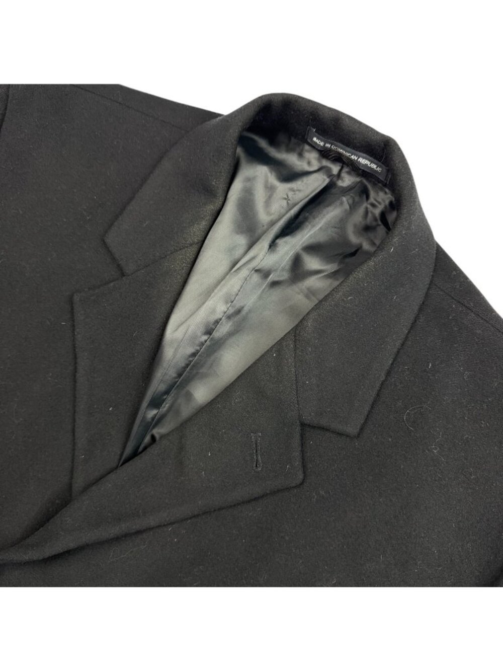 Nautica Men’s Wool 3-Button Trenchcoat Jacket Black • 46R